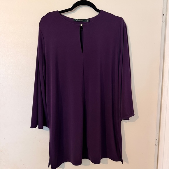 Ralph Lauren Tops - Ralph Lauren Deep‎ Purple Keyhole Tunic Top